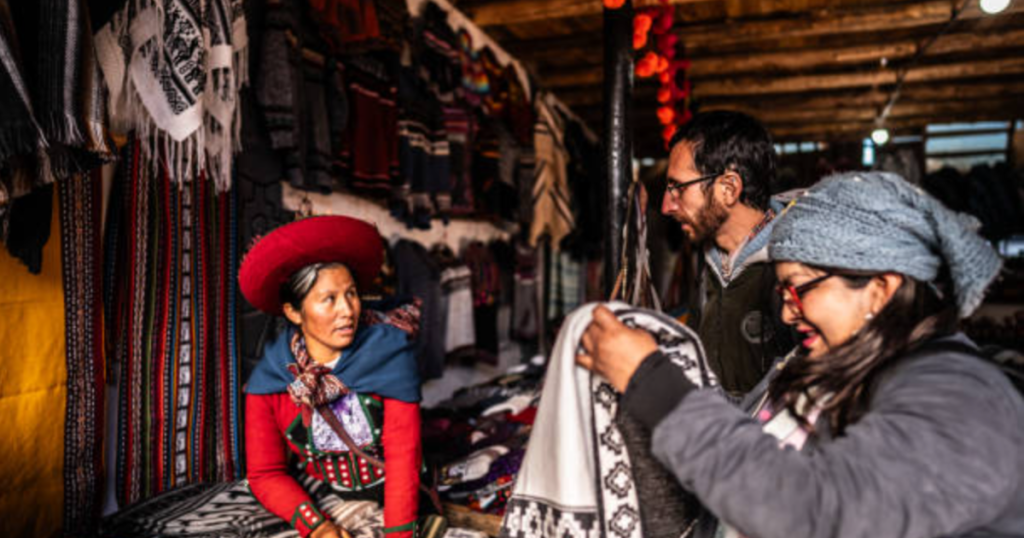 Quechua speaker in Cusco market