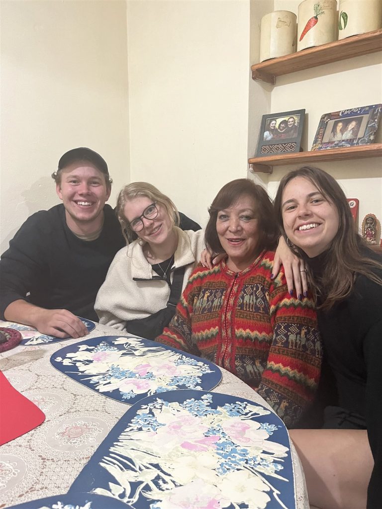 Student with homestay family