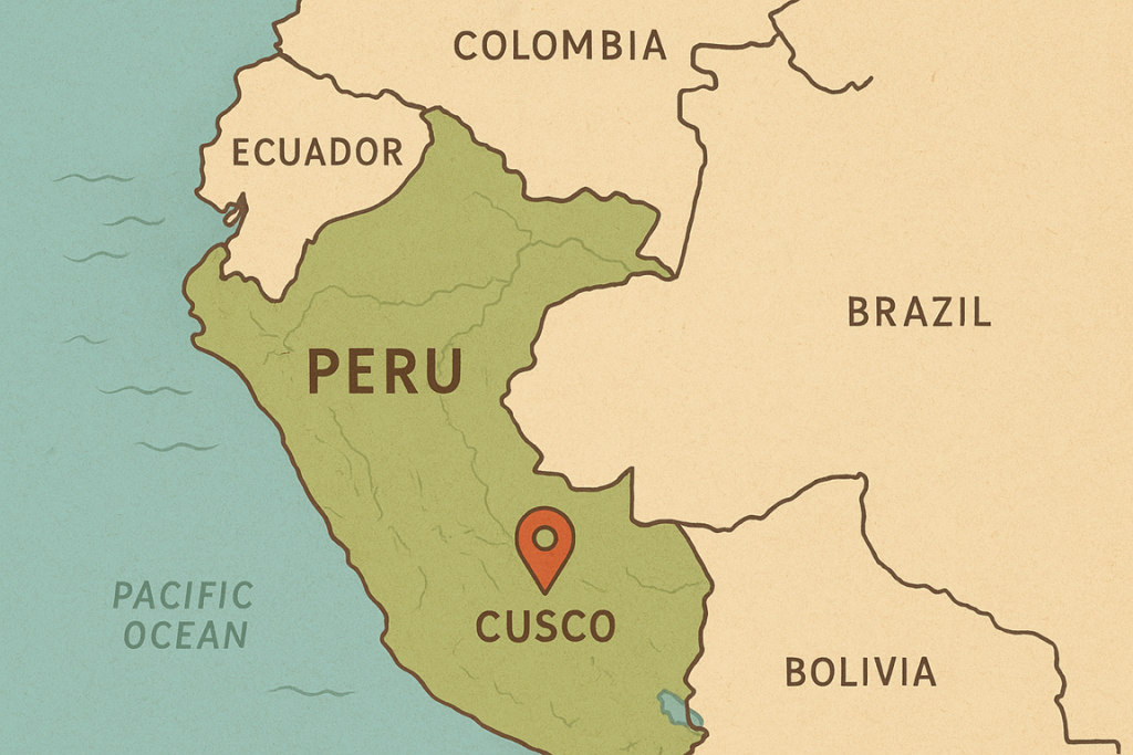 Map showing Cusco's location