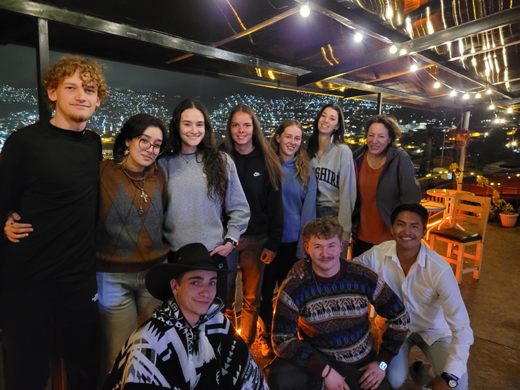 Spanish students at our weekly welcome dinner